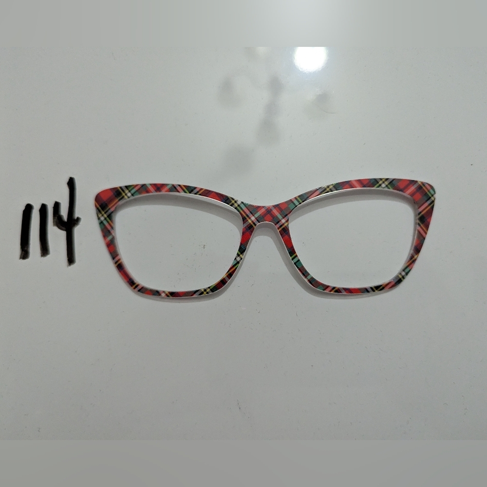 Plaid Cat-Eye Pair Eyewear Wanda Topper